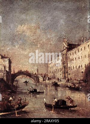 Venezia, il Rio dei Mendicanti 1780 di Francesco guardi Foto Stock