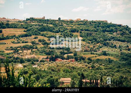 Splendido paesaggio della zona di massa Marittima, provincia di Grosseto, Toscana, Italia Foto Stock