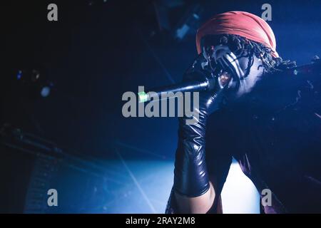 Roskilde, Danimarca. 30 giugno 2023. Il rapper zambiano-canadese Backxwash esegue un concerto dal vivo durante il festival di musica danese Roskilde Festival 2023 a Roskilde. (Foto: Gonzales Photo - Peter Troest). Foto Stock