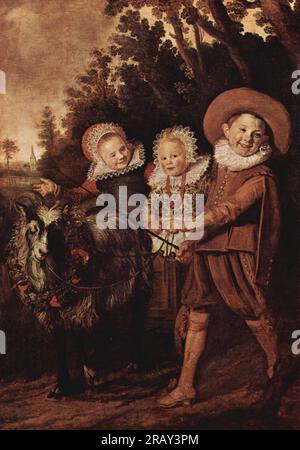 Tre bambini con un Goat Cart di Frans Hals Foto Stock