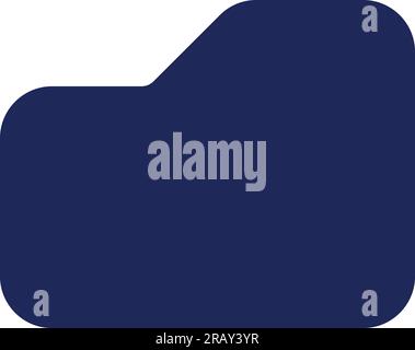 Icona interfaccia utente glyph nero cartella Illustrazione Vettoriale