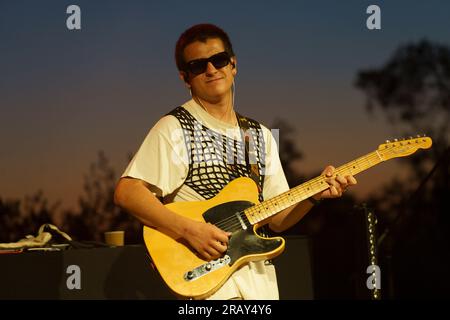 Ven'nus in concerto, la lluna en Vers festival, Sant Joan, Maiorca, Isole Baleari, Spagna Foto Stock