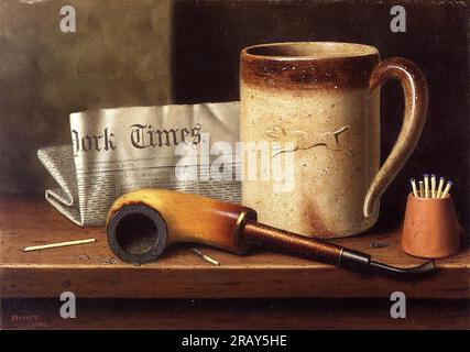 His Mug and His Pipe 1880 di William Michael Harnett Foto Stock