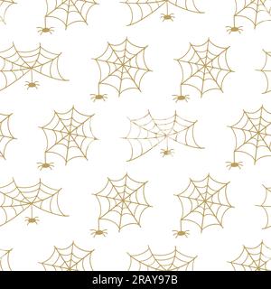 Spider Web Halloween Trap. Motivo senza giunture cobweb Illustrazione Vettoriale