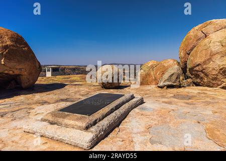 Cecil Rhodes grave, Matobo National Park, Zimbabwe Foto Stock