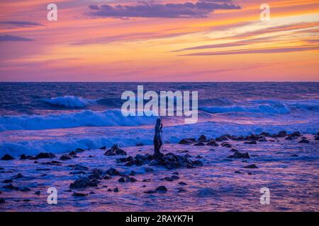 Molo, Lido di Ostia, Roma, Lazio, Italia. Foto Stock