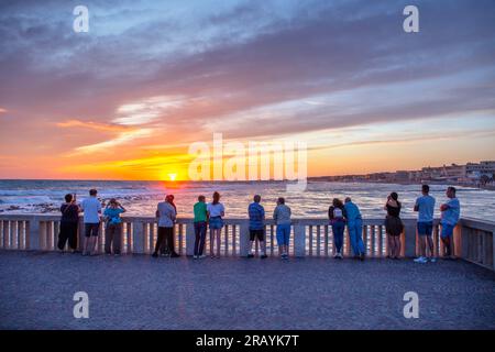 Molo, Lido di Ostia, Roma, Lazio, Italia. Foto Stock