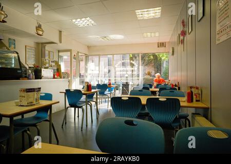 Un piccolo caffè indipendente nel centro di Bury Foto Stock