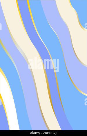 Blu brillante e delicato con sfondo astratto dorato modello da cartolina. EPS10 Illustrazione Vettoriale
