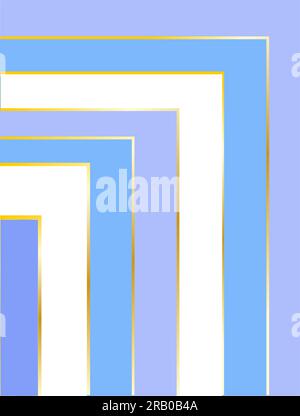 Blu brillante e delicato con sfondo astratto dorato modello da cartolina. EPS10 Illustrazione Vettoriale
