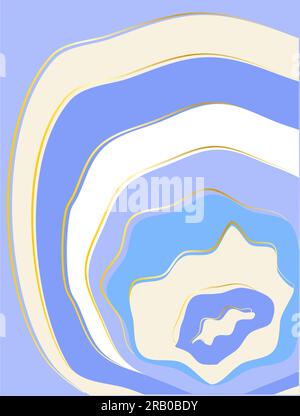 Blu brillante e delicato con sfondo astratto dorato modello da cartolina. EPS10 Illustrazione Vettoriale
