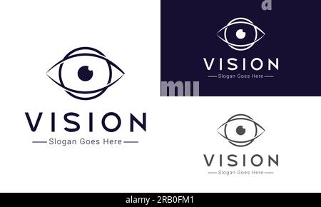 Logo Vision Design logotipo di vista Illustrazione Vettoriale