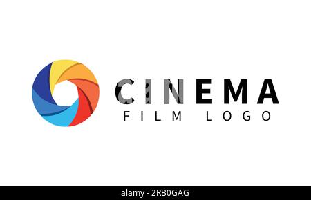 Logo fotocamera Cinema Design logo fotocamera astratto logotipo registrazione Illustrazione Vettoriale