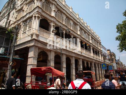 Casa storica nella vecchia Delhi, Delhi, nuova Delhi, India Foto Stock