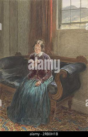 A Lady Reading (Mr. William Hunt) 1835 di William Henry Hunt Foto Stock