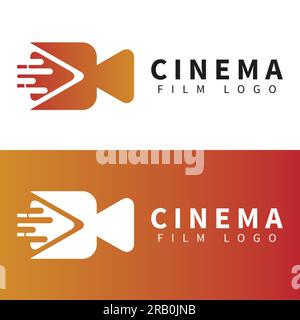 Logo fotocamera Cinema Design logo fotocamera astratto logotipo registrazione Illustrazione Vettoriale