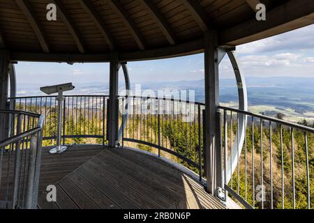 Europa, Polonia, bassa Slesia, vista dai monti Jagodna/Bystrzyckie Foto Stock