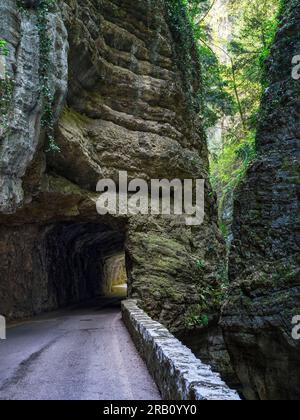 Belvedere strada della Forra, Belvedere strada della Forra. Foto Stock