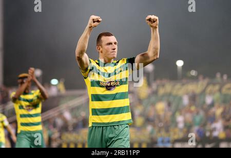 25 MARZO 2017 - ST. PETERSBURG, FLORIDA: Neill Collins dopo il match dei Tampa Bay Rowdies contro l'Orlando City B all'al Lang Field. Collins fu nominato capo allenatore al Barnsley F.C. il 6 luglio 2023. Foto Stock