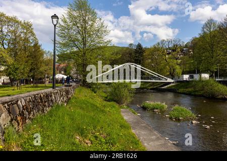 Europa, Polonia, Voivodato della Slesia, Wisla, fiume Vistola Foto Stock