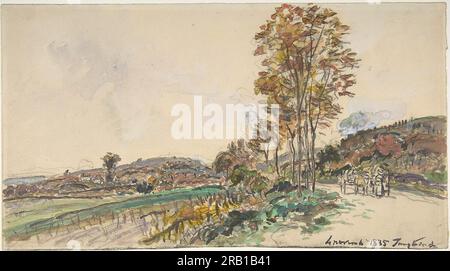 Strada vicino a la Côte-Saint-André 1885 di Johan Jongkind Foto Stock