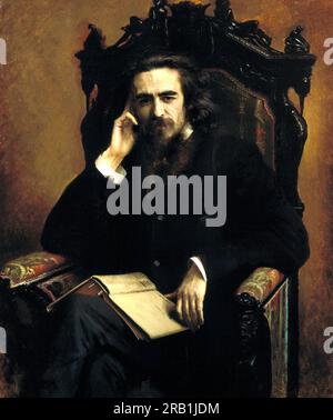Vladimir Solovyov, Russian Philosopher, 1885, Pittura di Ivan Kramskoi Foto Stock