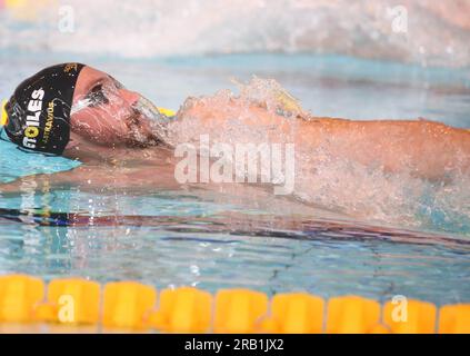 STRAVIUS Jérémy , Men Heat 50 M Backstroke durante i Campionati francesi di nuoto Elite il 16 giugno 2023 a Rennes, Francia - foto Laurent Lairys / DPPI Foto Stock