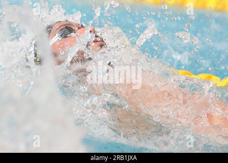 STRAVIUS Jérémy , Men Heat 50 M Backstroke durante i Campionati francesi di nuoto Elite il 16 giugno 2023 a Rennes, Francia - foto Laurent Lairys / DPPI Foto Stock