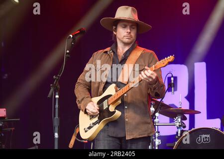 Lukas Nelson & POTR si esibiscono al Black Deer Festival, Eridge Park, Kent, giugno 2023 Foto Stock