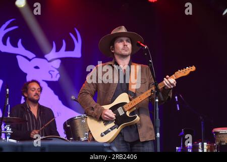 Lukas Nelson & POTR si esibiscono al Black Deer Festival, Eridge Park, Kent, giugno 2023 Foto Stock