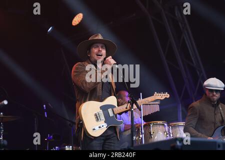 Lukas Nelson & POTR si esibiscono al Black Deer Festival, Eridge Park, Kent, giugno 2023 Foto Stock