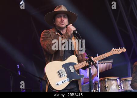 Lukas Nelson & POTR si esibiscono al Black Deer Festival, Eridge Park, Kent, giugno 2023 Foto Stock