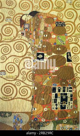 Cartone animato per il fregio di Villa Stoclet a Bruxelles: Adempimento 1909 di Gustav Klimt Foto Stock