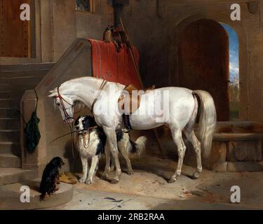 Favorisce la proprietà di sua altezza reale, il Principe George di Cambridge 1835 di Edwin Henry Landseer Foto Stock