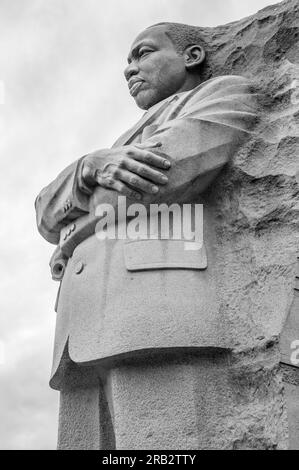 Martin Luther King Memorial in bianco e nero (B&W) Washington, DC Foto Stock