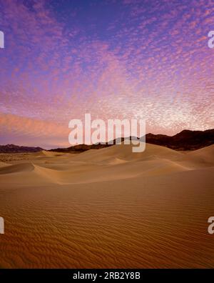 Dawn, Ibex le dune, il Parco Nazionale della Valle della Morte, California Foto Stock