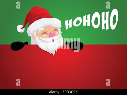 Divertente cartoon illustrazione di un Babbo Natale piependo Illustrazione Vettoriale