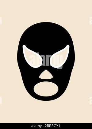 Semplice grafica di una maschera messicano wrestler Illustrazione Vettoriale