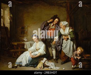 Jean Baptiste Greuze - uova rotte Parigi 1756; olio su tela; Foto Stock