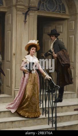 My Next Door Neighbour 1894 di Edmund Blair Leighton Foto Stock