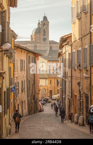 Via Bramante, Urbino, Marche, Italia Foto Stock