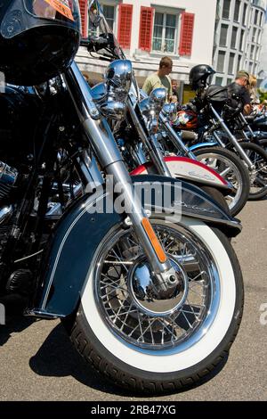 La Svizzera, Brunnen, Harley Davidson festival Foto Stock