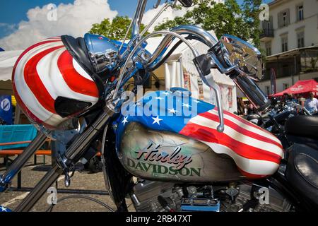 La Svizzera, Brunnen, Harley Davidson festival Foto Stock