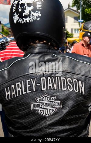 La Svizzera, Brunnen, Harley Davidson festival Foto Stock