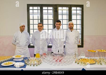 Scuola alberghiera nel penitenziario di bollate, italia Foto Stock