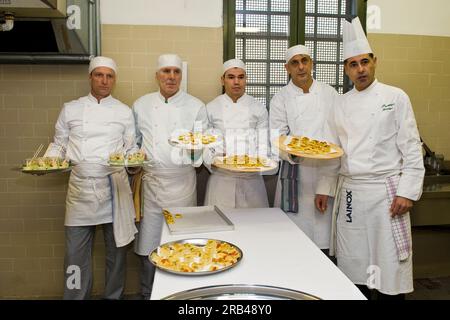 Scuola alberghiera nel penitenziario di bollate, italia Foto Stock