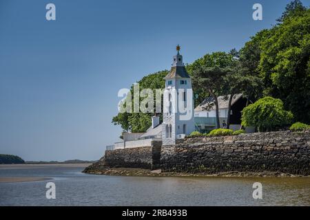 Observatory Tower, Portmeirion, Galles del Nord, Regno Unito Foto Stock