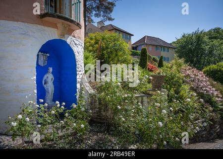 Round House, Portmeirion, Galles del Nord, Regno Unito Foto Stock