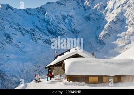 L'Italia, Piemonte, Macugnaga, vista dal Monte Moro, Monte Rosa Foto Stock