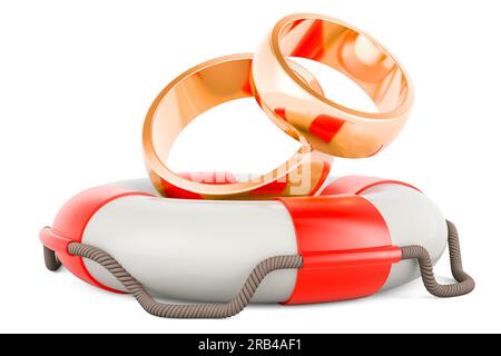 Feudali d'oro con vita. Rendering 3D isolato su sfondo bianco Foto Stock